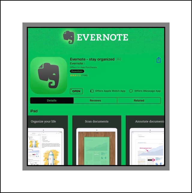 Evernote's New Redesigned ios s App