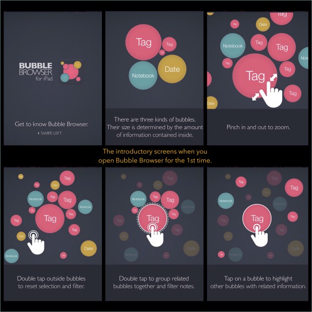 Steps to get started using the Bubble Browser app