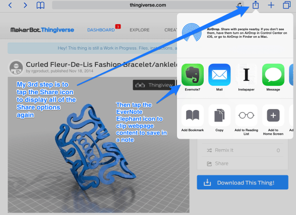 saving clipping to Evernote