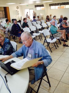 I visited Dad while he did taxes last winter