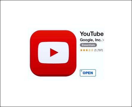  YouTube ios app icon 2014 | Note the # of stars based on user reviews