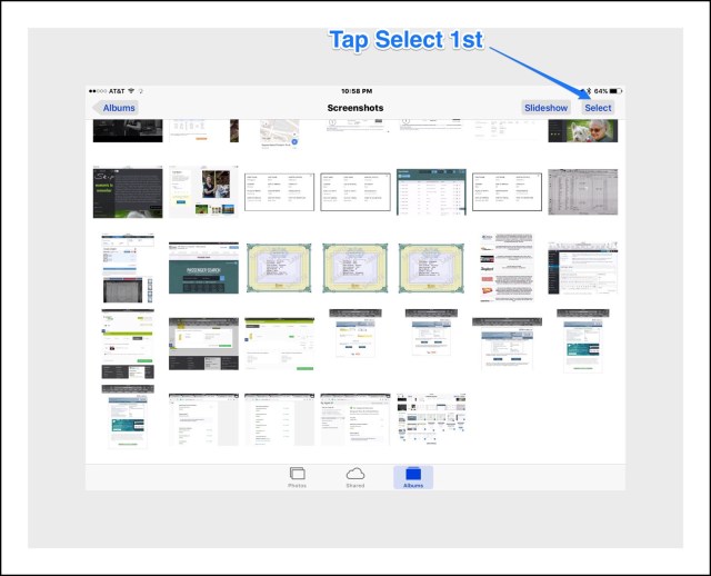 Multi-select groups pf photos in Apple's Photos app