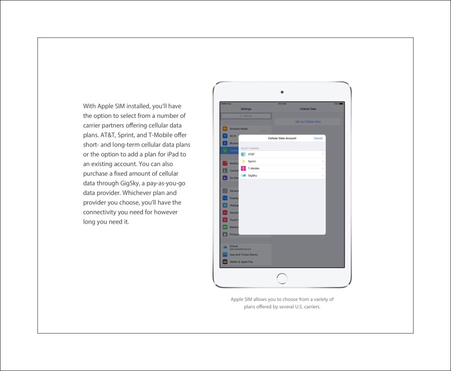 List of international carriers is impressive