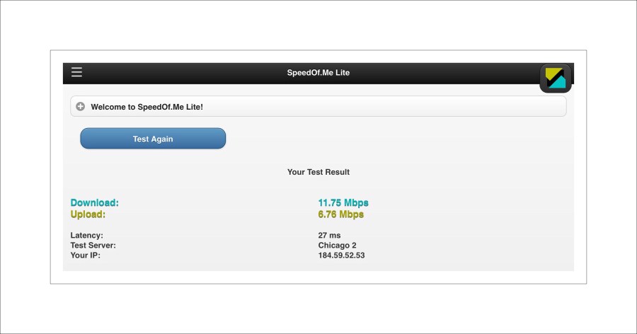 Speed of Lite Speedtest