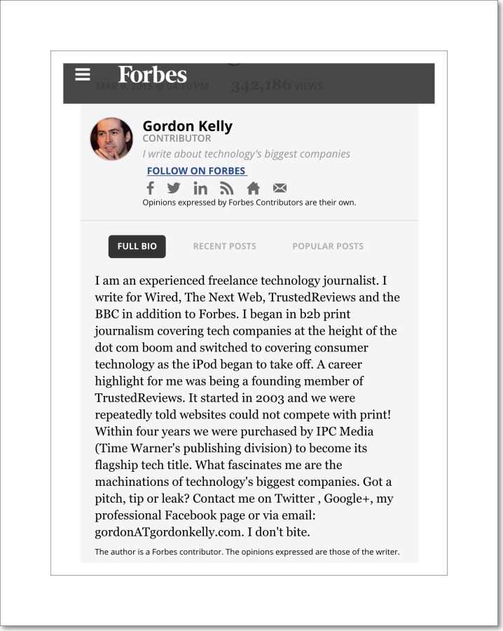 Gorden Kelly Forbe's Writer