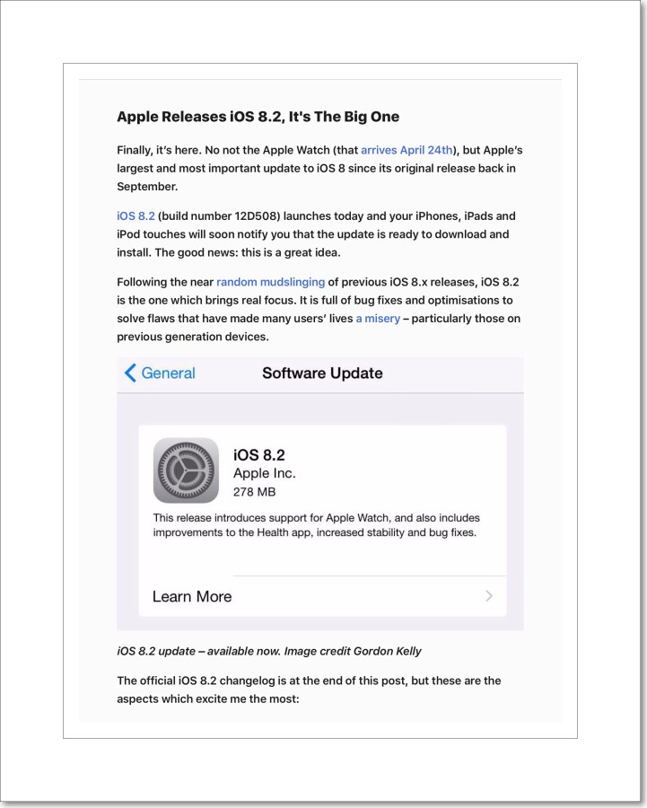 Opening to the 8.2 article
