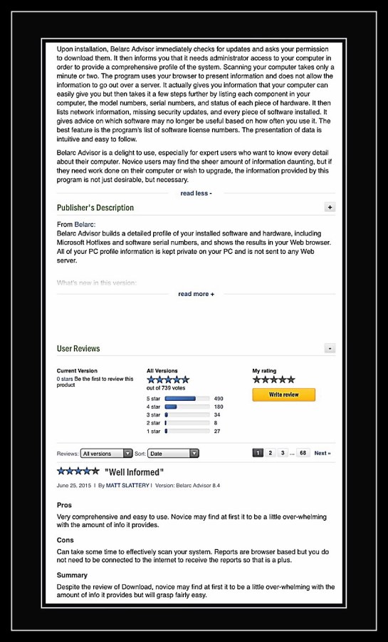 Belarc User Reviews
