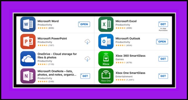 Microsoft Office ios apps