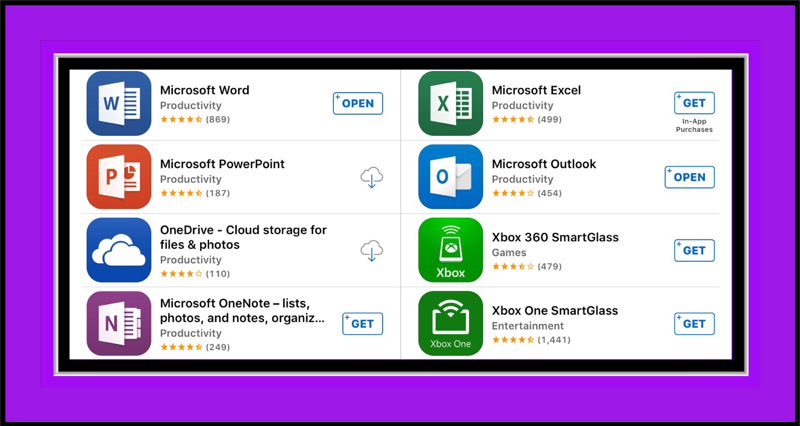 Microsoft Office ios apps