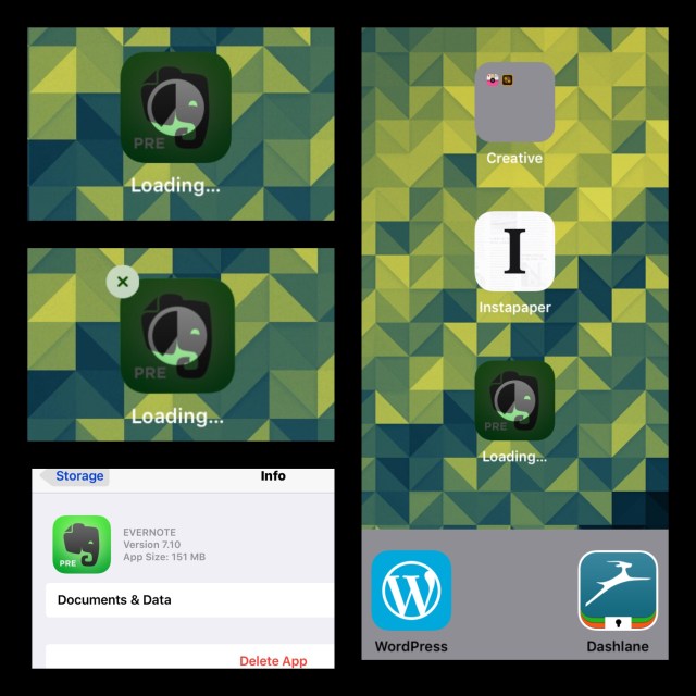 Evernote App Stuck Downloading