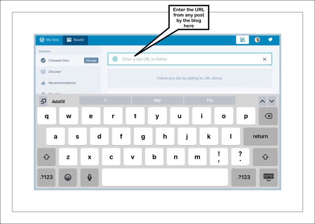 Enter the blog's URL here