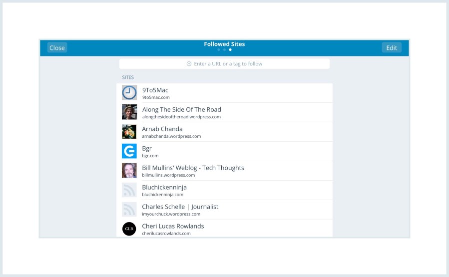 Some of the Blogs I Follow in My Reader