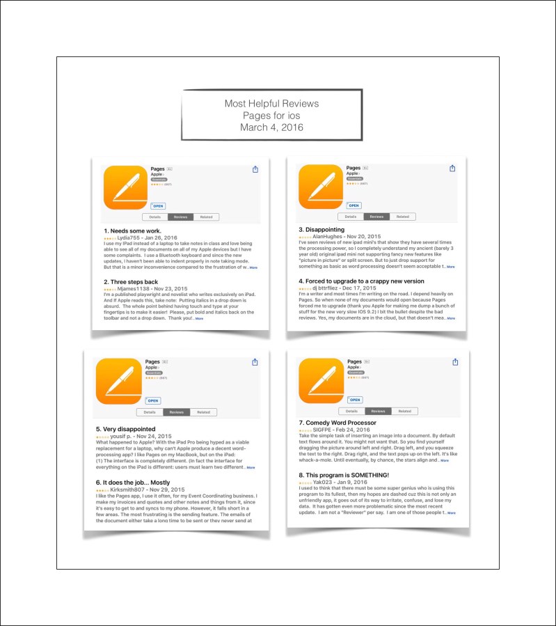 Most Helpful Review for Page ios March 2016