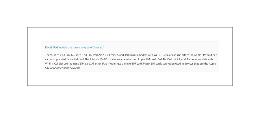 What kind of SIM's do iPad's come with?