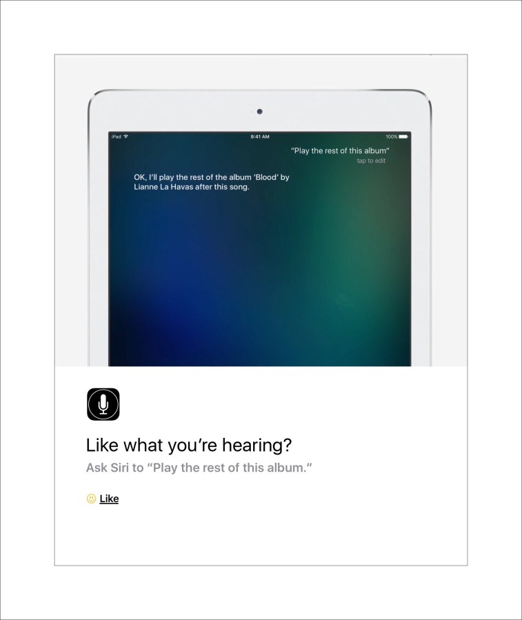 Siri can play a full album for you