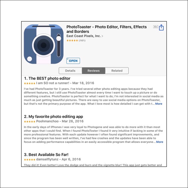 PhotoToaster app by East Coast Pixels, Inc.