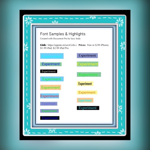 Highlights Created in Documents Pro App