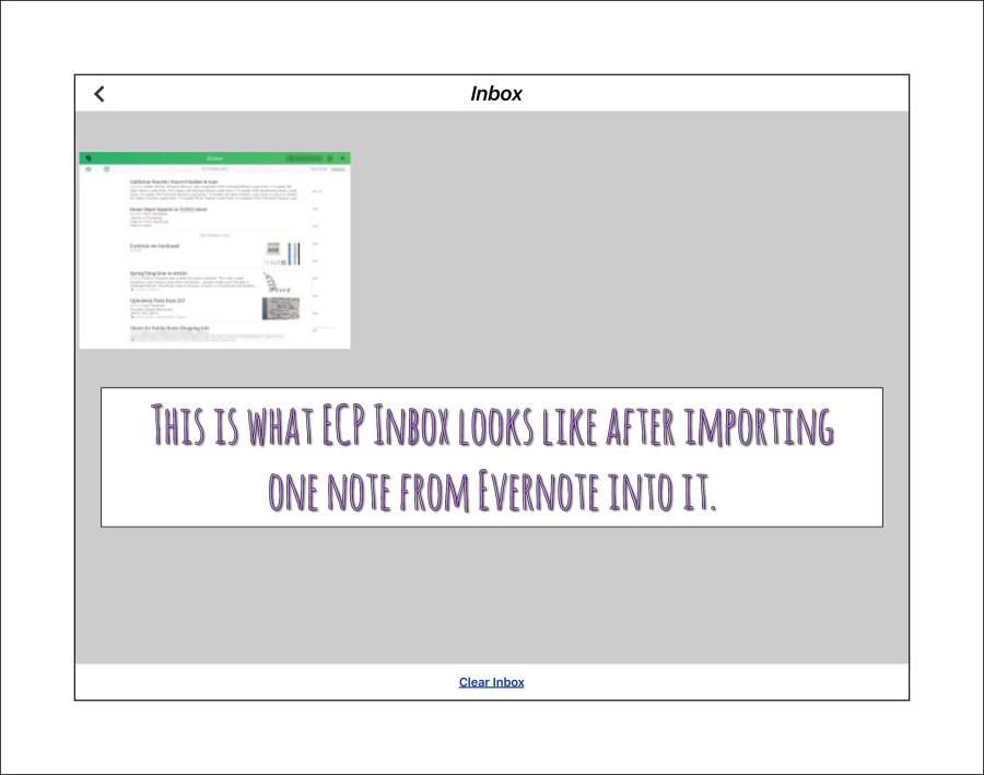 An image in the ECP Inbox using Evernote for ios.