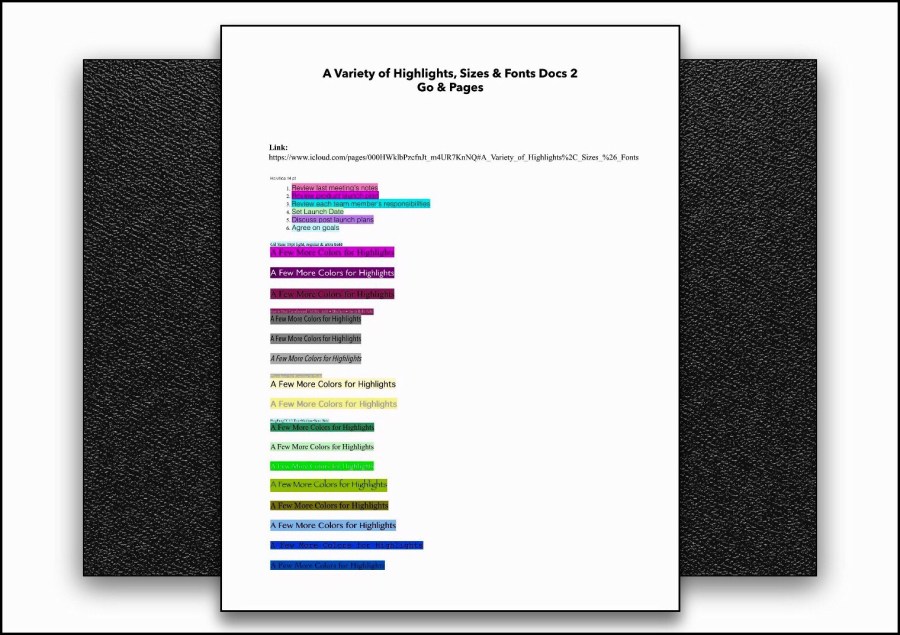 More variety with both Docs 2 Go & Pages