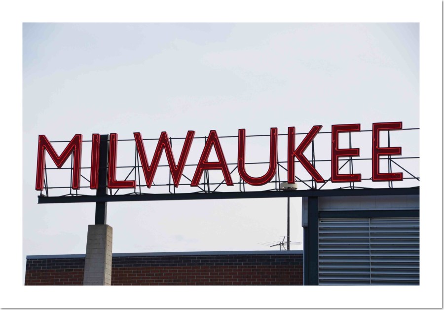 Milwaukee sign on a rooftop