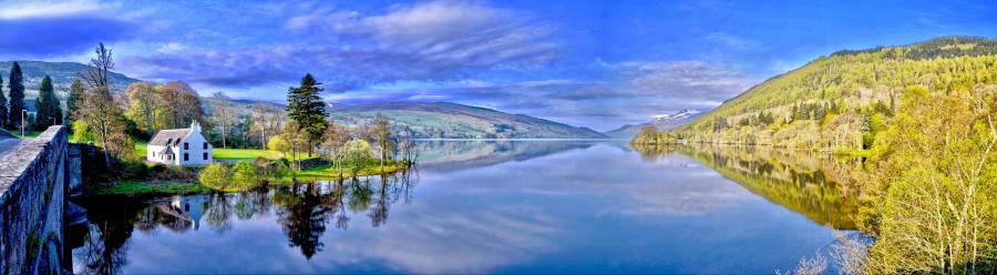 Idyllic lake scene
