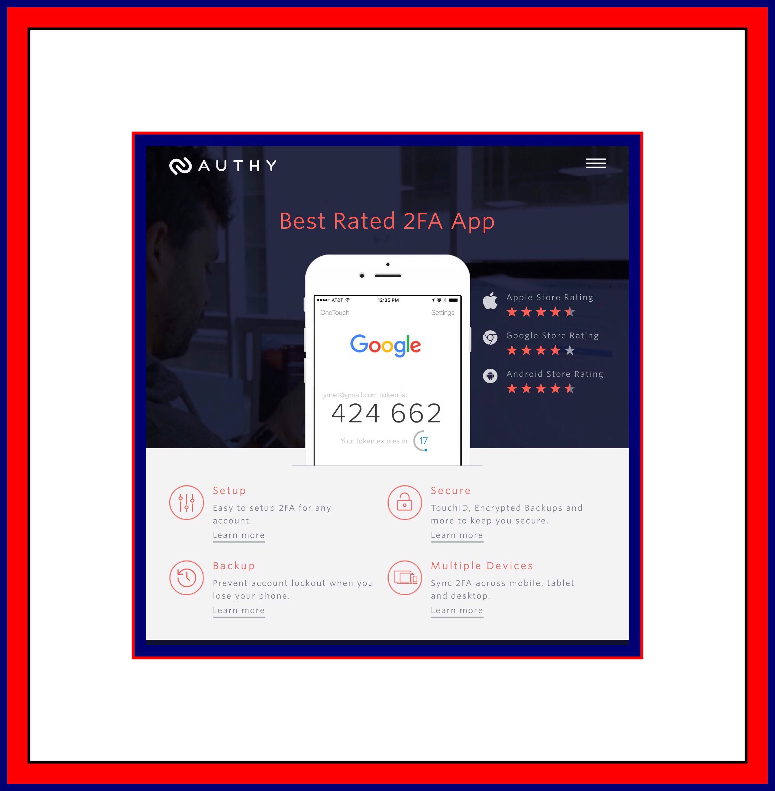 Authy is a best rated app
