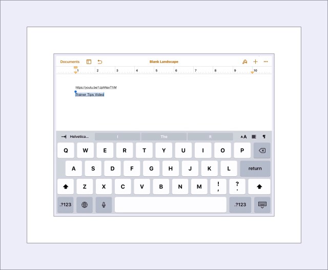 I've selected the text I'm going t turn into a link