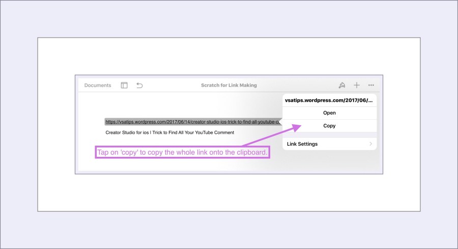 Copy your link onto the clipboard