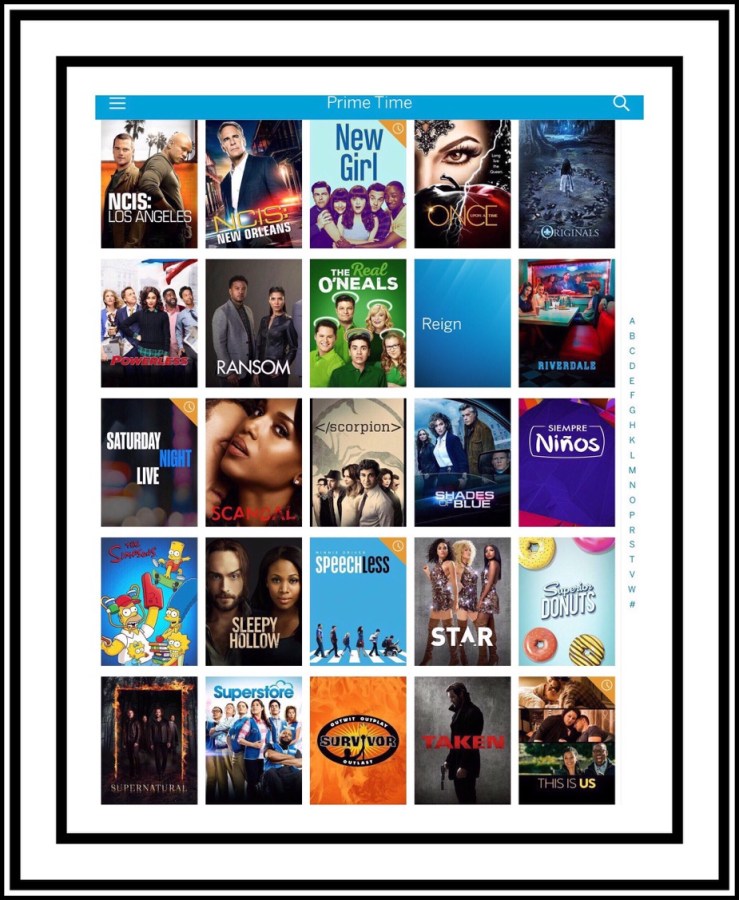 This is what our Tablo displays for us to pick out something pre-recorded to watch.