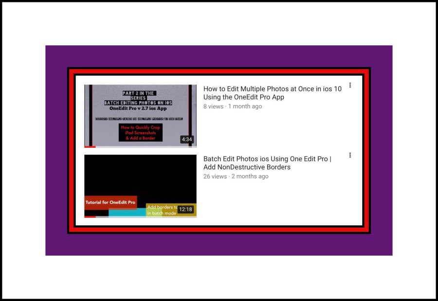 Both of my OneEdit Pro Tutorial Videos