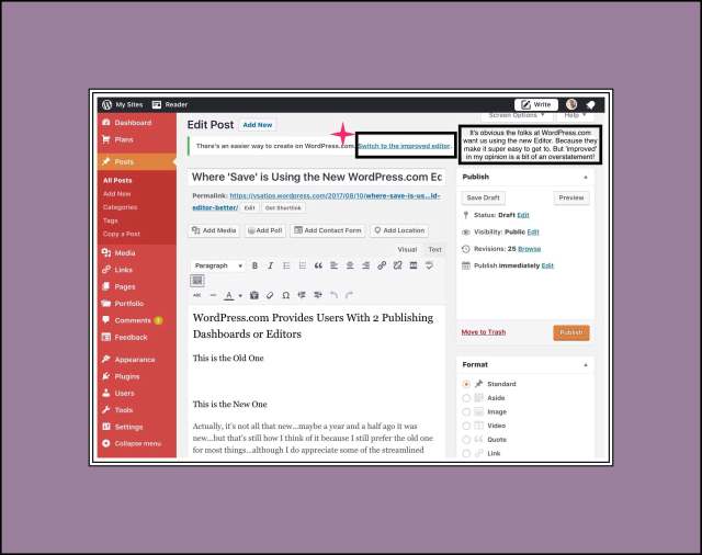 WordPress.coms Old Editor 