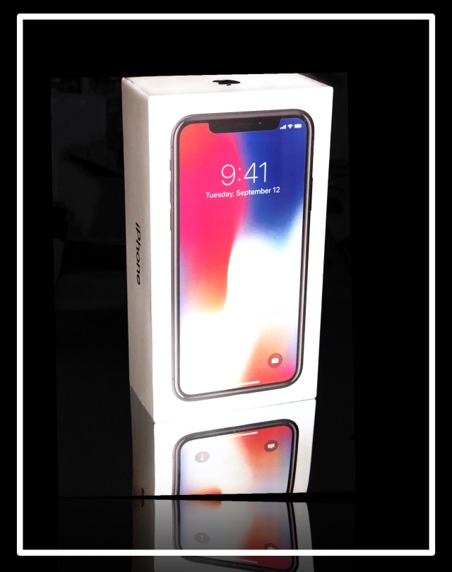 My new iPhone X in the box