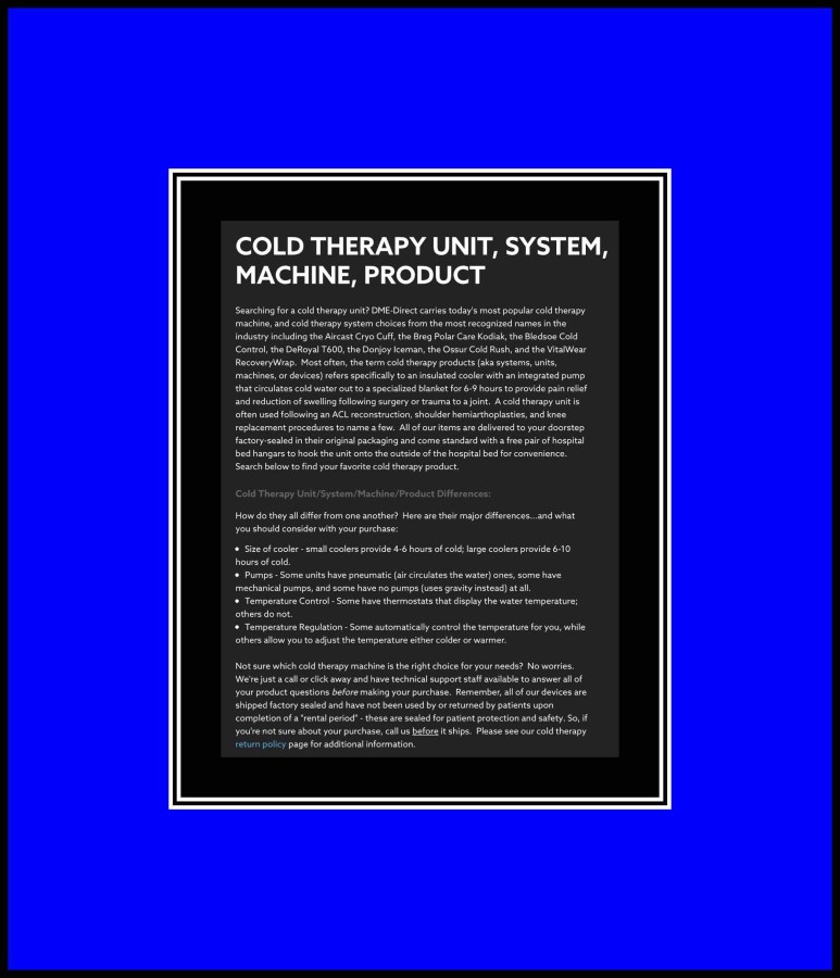 Icing Machine Advice from DME Direct