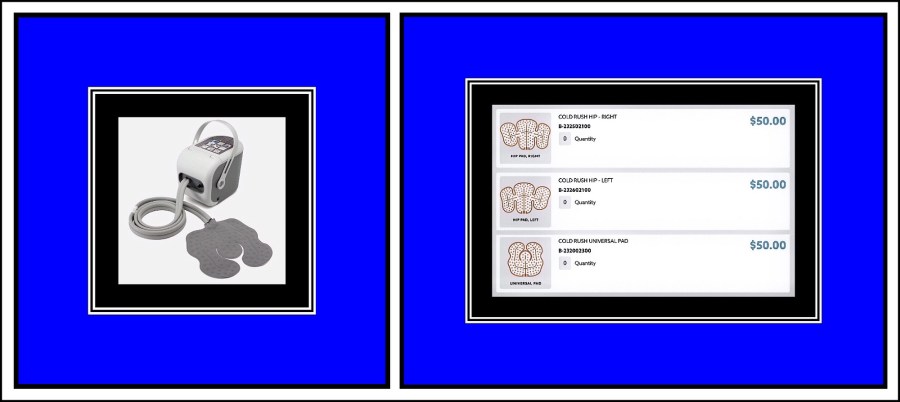 Ossur icing machine and pads