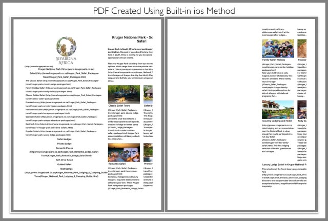PDF Created Using ios Built-in Method
