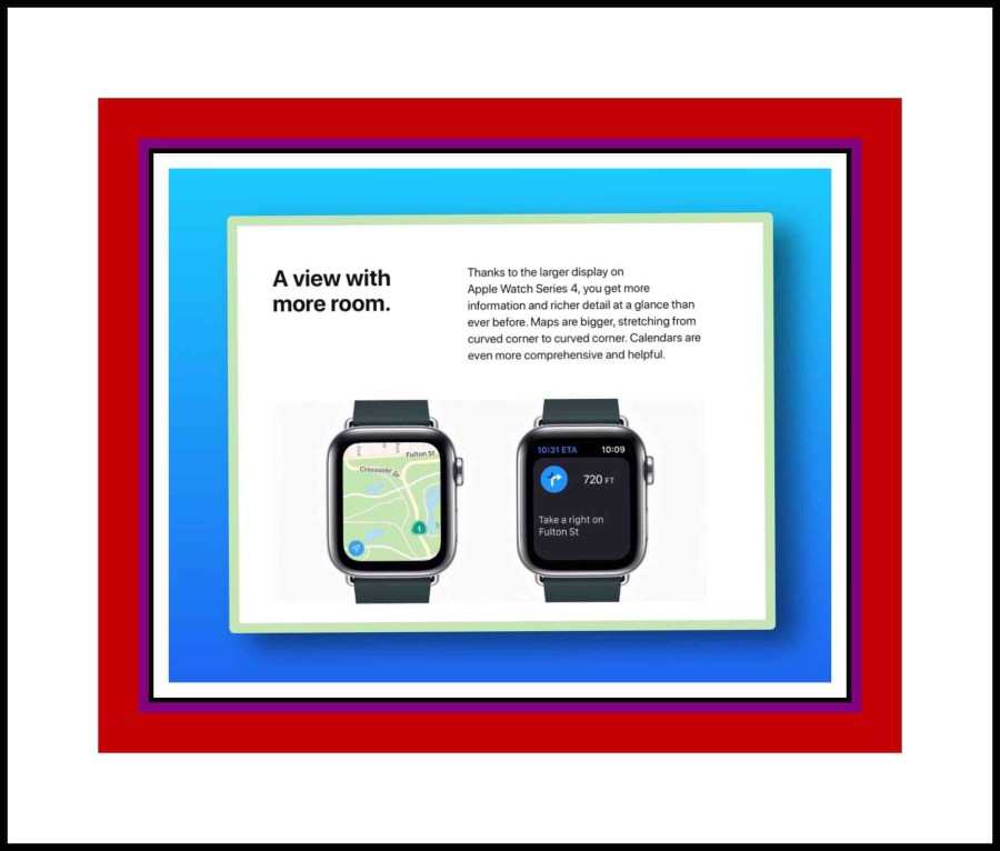 advantages of the larger watch screen