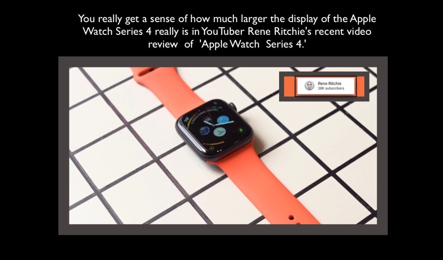 Wow! You can really see how much larger the 4's watch face is!