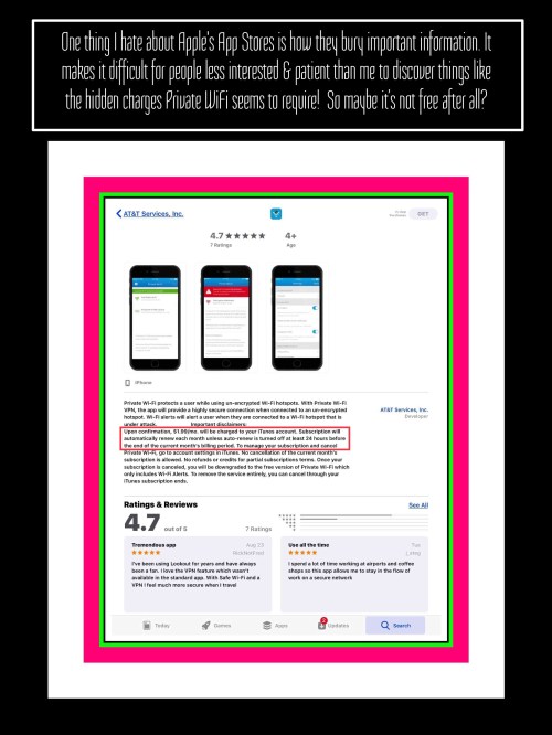 Maybe  Private WiFi isn't Free After All?