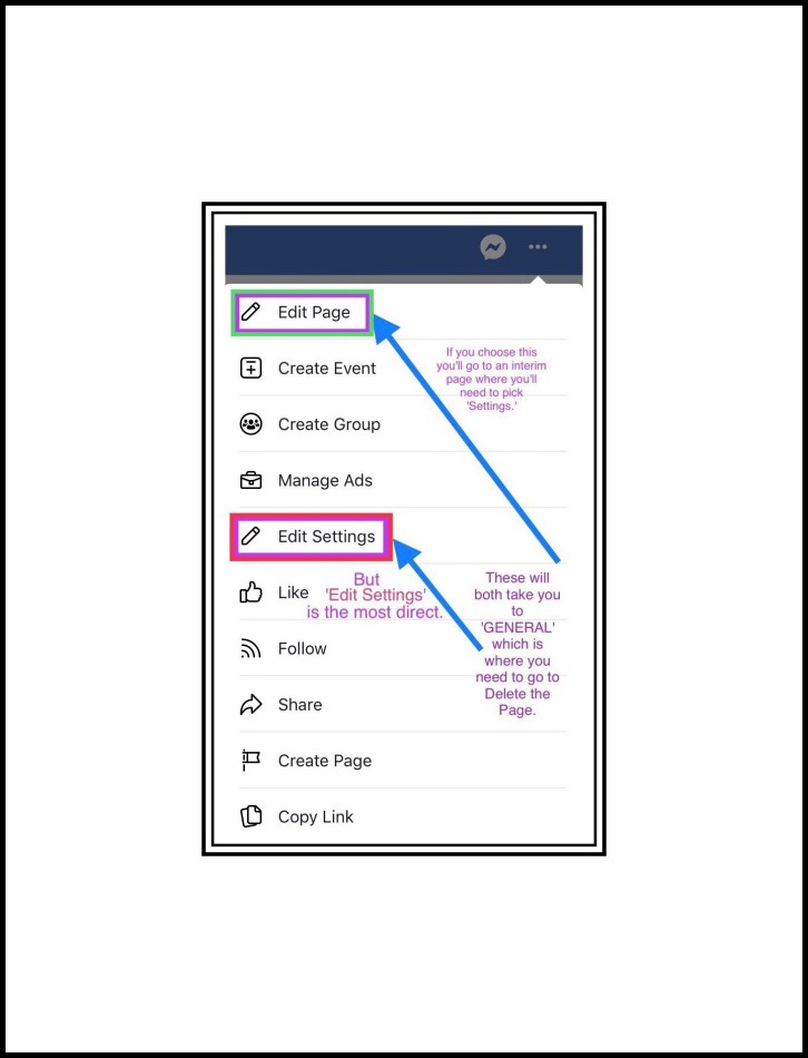 Using 'Edit Settings' is faster.